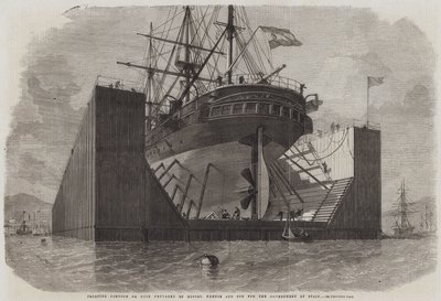 スペイン政府のためにレニーと息子が作成した浮き橋またはドック 作： Edwin Weedon